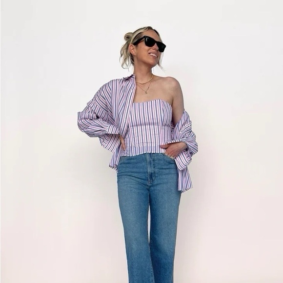 NEW Favorite Daughter The Lanai Top in Blue & Pink - Picture 11 of 15